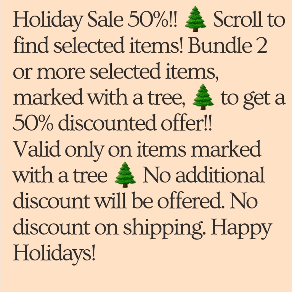 Holiday Sale 50% OFF!! 🌲
